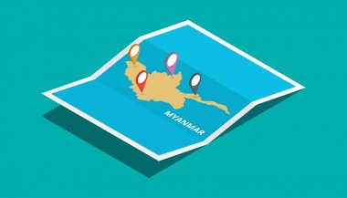 myanmar Milletler haritalar harita ve PIN konumu katlanır keşfetmek