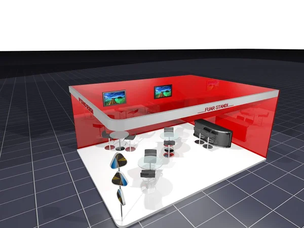Дизайн Выставочного Стенда 3Dsmax — стоковое фото