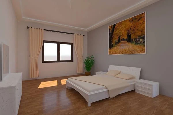 New Beatiful Bedroom Design — Stock Photo, Image