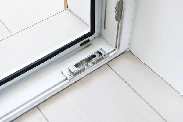 Fittings Close Pvc Plastic Doors Stuck Plastic Door Does Work — Stock Photo, Image