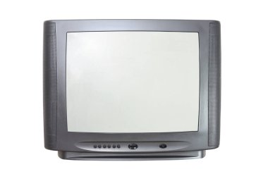 Tecrit edilmiş eski televizyon. Retro teknoloji konsepti..
