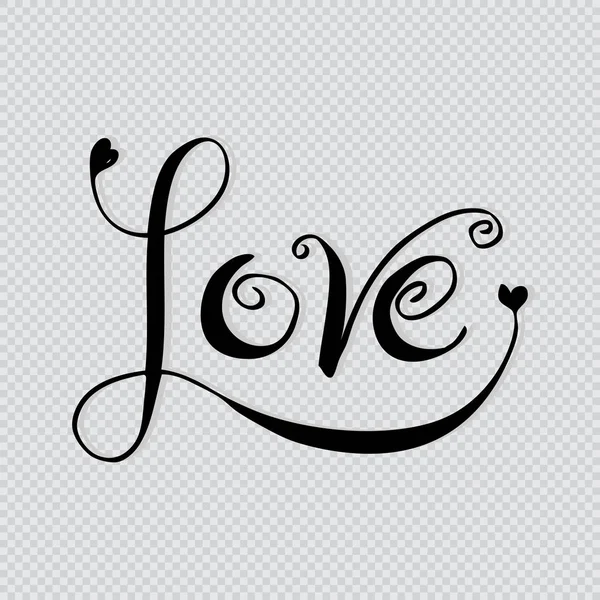 "liefde "tekst krabbels, Valentijnsdag — Stockfoto