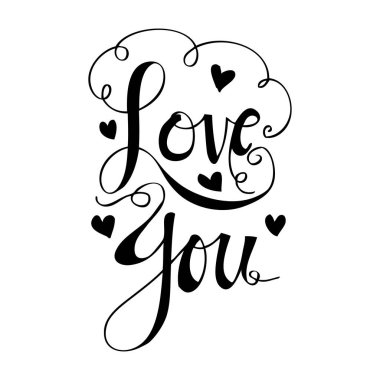 Seni seviyorum, el yazması mektuplar. Romantik kaligrafi