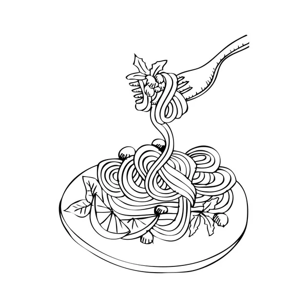 Spaghetti doodle, dessin à la main — Photo