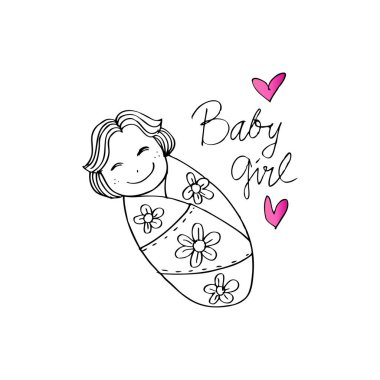 Şirin Bebek kız. Yarım yamalak stili.