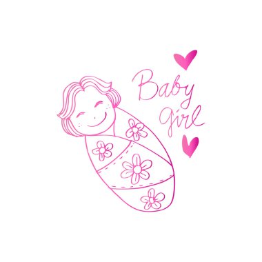 Şirin Bebek kız. Yarım yamalak stili.