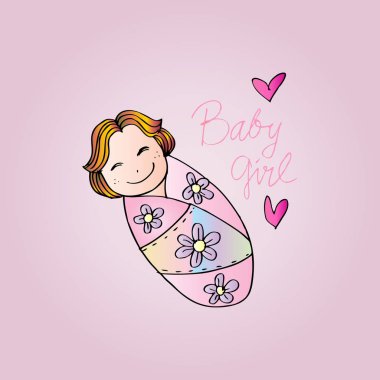 Şirin Bebek kız. Yarım yamalak stili.