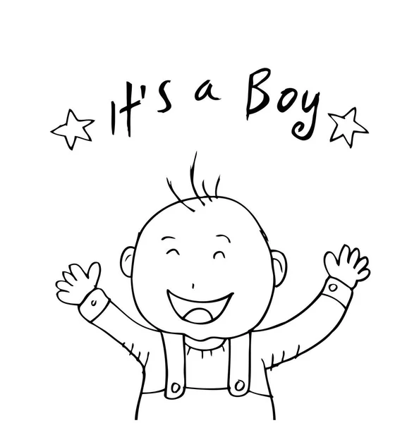 Sketch of baby boy — Stock Photo, Image