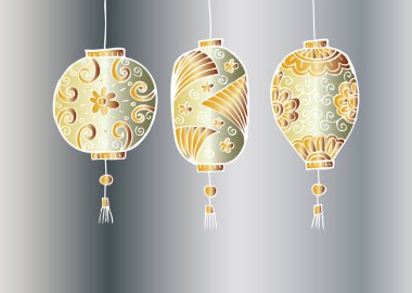 El Çin gökyüzü Almadıysan dizi çekilmiş. Geleneksel lambalar için Çin yeni yılı.