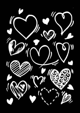 çizilen kalpler el.