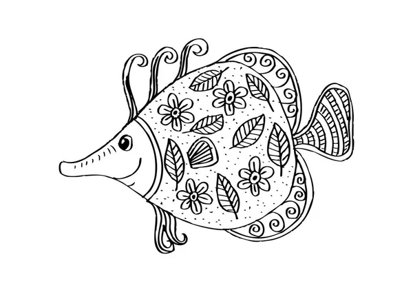 Ryba s dekorativní ornament. — Stock fotografie