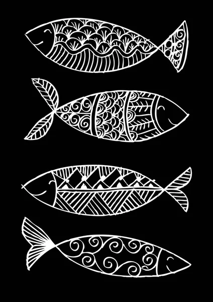 Декоративные четыре рыбы — стоковое фото