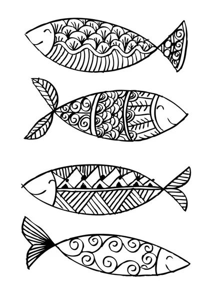 Čtyř druhů ryb — Stock fotografie