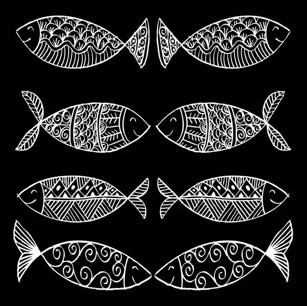 Decorative fish pattern. — Stock Photo, Image