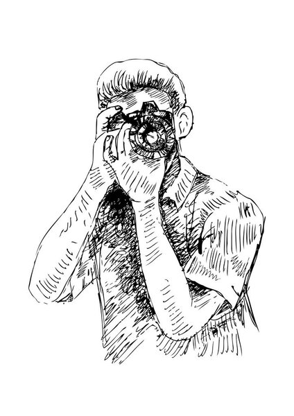  Фотограф в эскизе
.