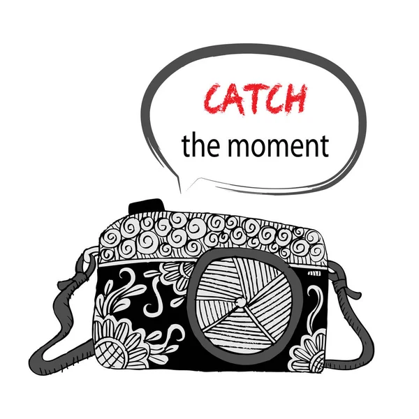 Appareil photo avec lettrage Catch the moment — Photo