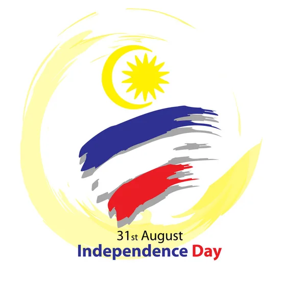 Ημέρα ανεξαρτησίας της Μαλαισίας κάρτα. — Φωτογραφία Αρχείου