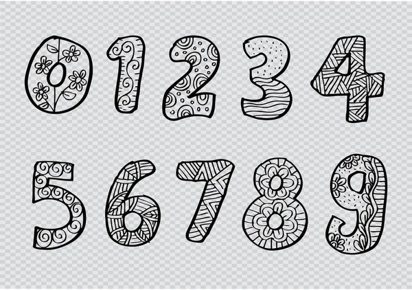 Αριθμούς με τα ζώα. Κινούμενα σχέδια στυλ. — Φωτογραφία Αρχείου