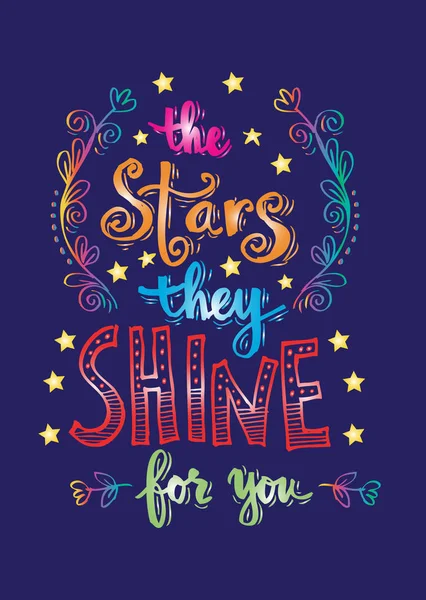 Hvězdy, které svítí pro vás. Inspirativní citáty. — Stock fotografie