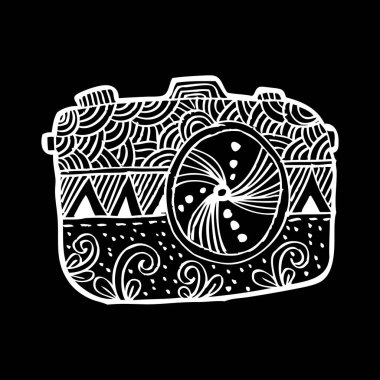 Fotoğraf makinesi ile Dekoratif süsleme.