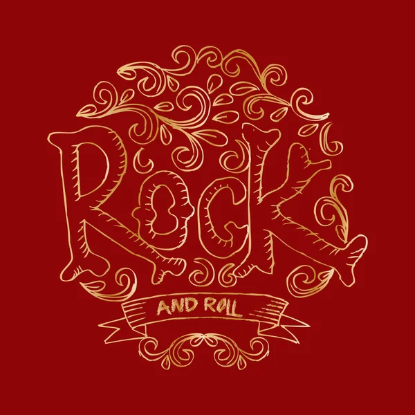 Rock and Roll belettering. — Stockfoto