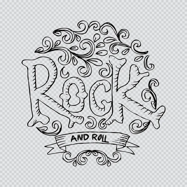 Rock and Roll lettering.