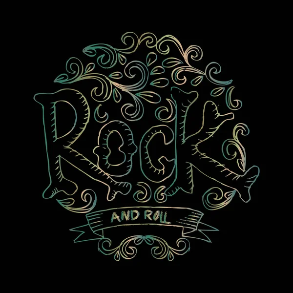 Rock and Roll belettering. — Stockfoto
