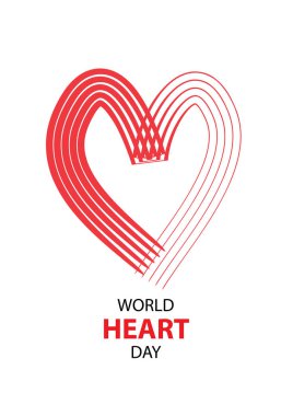 Yaratıcı dünya kalp günü kartı.