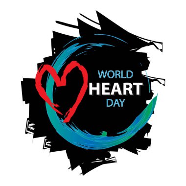 Yaratıcı dünya kalp günü kartı.