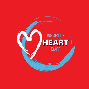 Yaratıcı dünya kalp günü kartı.