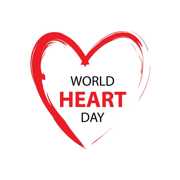 Δημιουργική κάρτα παγκόσμια ημέρα καρδιάς. — Φωτογραφία Αρχείου