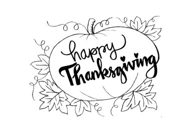 Mutlu Şükran günü kartı