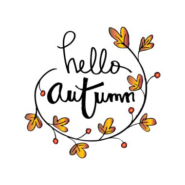 Hallo sonbahar kartı