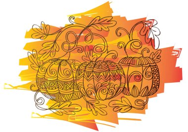 Dekoratif tarzı ile kabak.