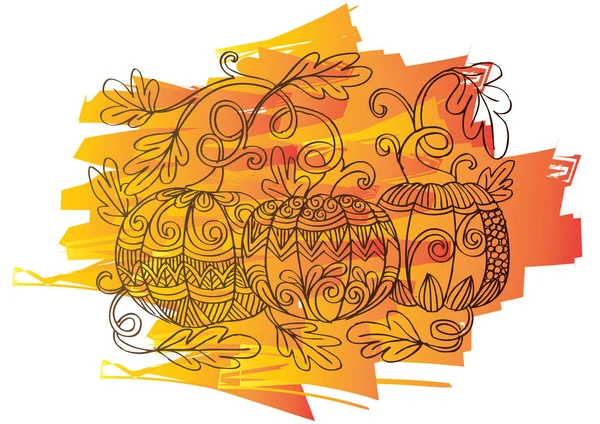 Dekoratif tarzı ile kabak.