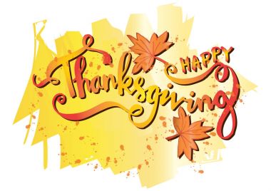 Şükran günü tipografi poster el çekilmiş.