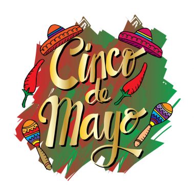 Cinco De Mayo, el yazı poster.