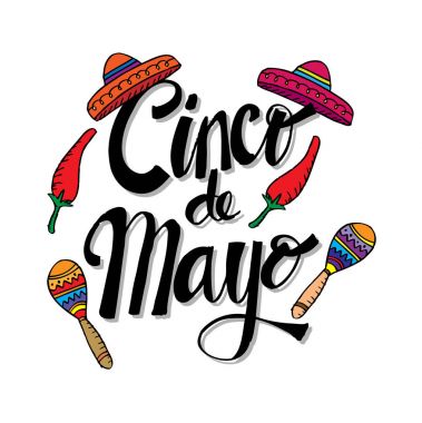 Cinco De Mayo, el yazı poster.