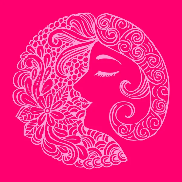 güzel bir kadın ile çiçek.