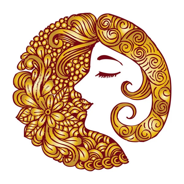 güzel bir kadın ile çiçek.