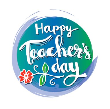 Mutlu öğretmenin günü kartı