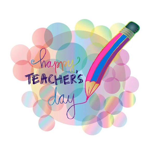 Happy teacher's day card.