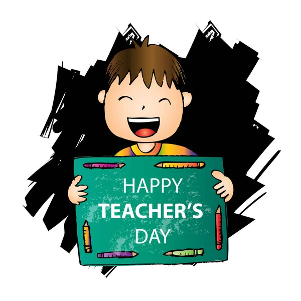 Happy teachers day card.