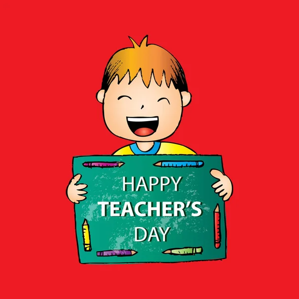 Happy teachers day card.