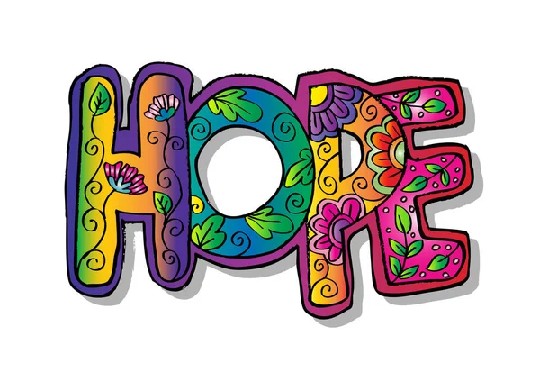Word hope zentangle stylized — Stock Photo, Image