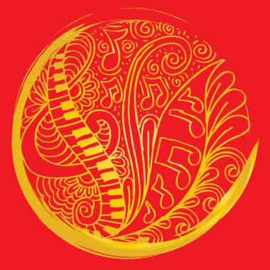 tiz nota anahtarı ile müzikal arka plan