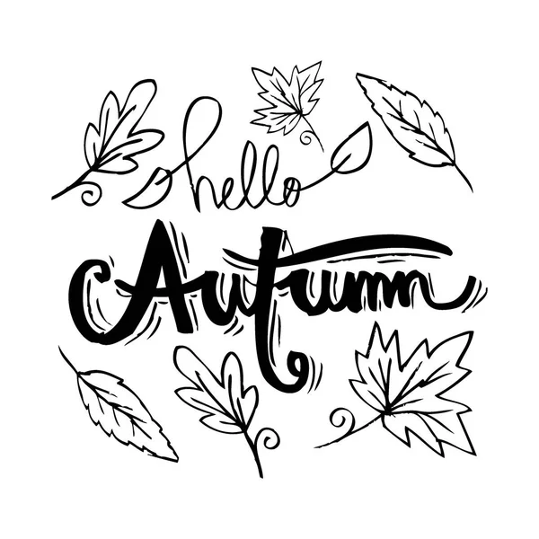 Sonbahar el hat yazı Merhaba