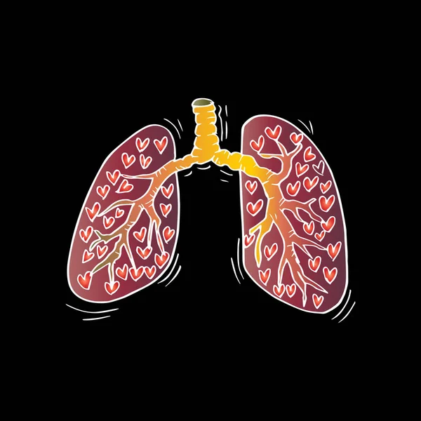 Doodle Human Lung —  Fotos de Stock