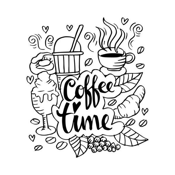 Doodle Coffee Time — Stock Photo, Image