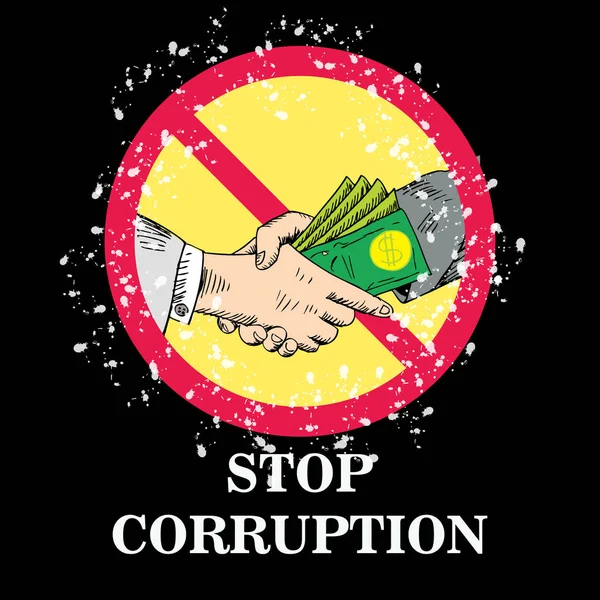 Stop Corruptie Conceptontwerp — Stockfoto